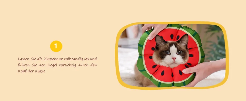 Avont Rewrise cat adjustable collar soft neck collar cat leak protection collar for small dog after operation protective collar -s | watermelon watermelon small - product information 1
