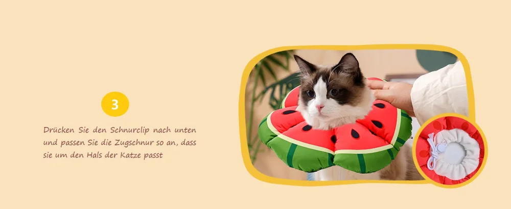 Avont Rewrise cat adjustable collar soft neck collar cat leak protection collar for small dog after operation protective collar -s | watermelon watermelon small - product information 3