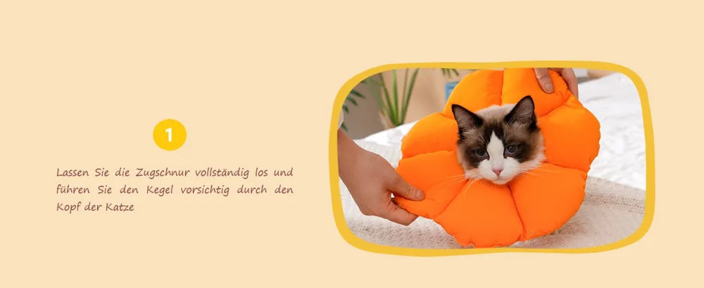 Avont Halskrause cat adjustable collar soft neck collar cat leak protection collar for small dog after operation protective collar -s | orange orange small - product information 1