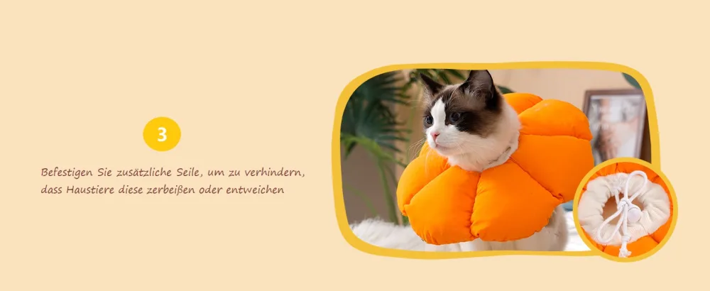 Avont Halskrause cat adjustable collar soft neck collar cat leak protection collar for small dog after operation protective collar -s | orange orange small - product information 3