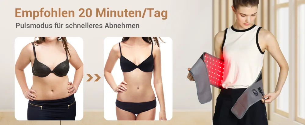 ComfyTemp heating belt with 126 new 3 chip electric heating belt with 4 modes 3 intensities to the back shoulder and weight loss with timer 1.8 m long cable with light - product information 2