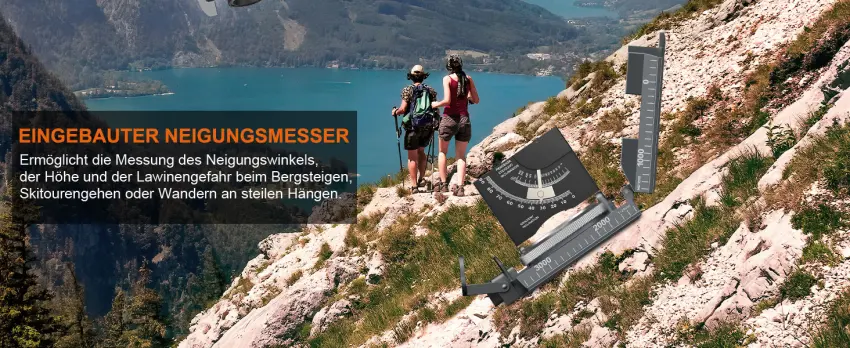 Proster march compass Professional pocket compass Peilkompass compass compass compass with a clinometer carrying loop bag for hunting hiking and outdoor activities - Kompass