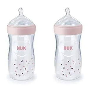 NUK Simply Natural Baby Bottle 1+ Months Medium 2 Bottles 9 oz (270 ml) Each - product information 2