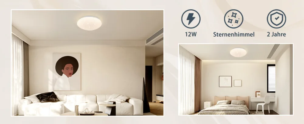 Kowanie ceiling lamp led ceiling lamp bedroom - bedroom lamp starry sky 25cm neutral white 12w 4000k ceiling lighting small. - product information 6