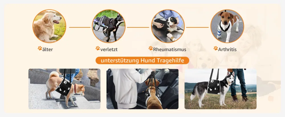 Soft dogs carrying aid - adjustable walking aid for dogs in different sizes safety support for the disabled injured or older dogs M - tragehilfe hunde
