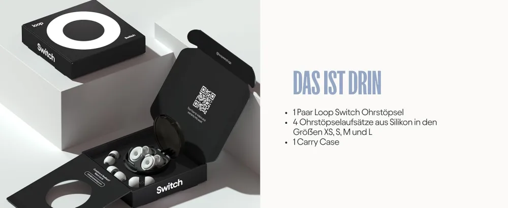 Loop Switch - noise -reducing earplugs with 3 modes |Adaptable passive hearing protection for concentration travel concerts conviviality sport & noise sensitivity |Reusable blue - Loop Earplugs, Loop Switch Ohrstöpsel