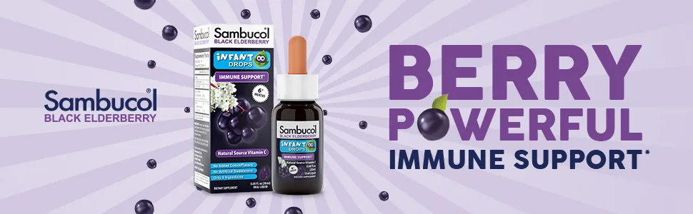 Sambucol Black Elderberry Infant Drops 6+ Months 0.68 fl oz ( 20 ml) - Sambucol Infant Drops
