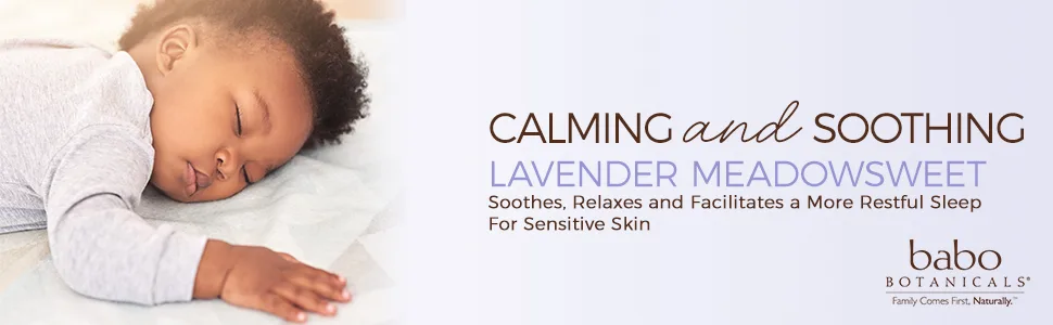 Babo Botanicals Calming Baby Lotion Lavender & Meadowsweet 8 fl oz (237 ml) - lavender
