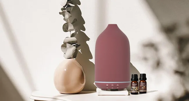 Salking aroma diffuser red ceramic diffuser for essential oils BPA-free aromatherapy diffuser with adjustable fog mode automatic power-off fragrance for at home office yoga 150ml - product information 8