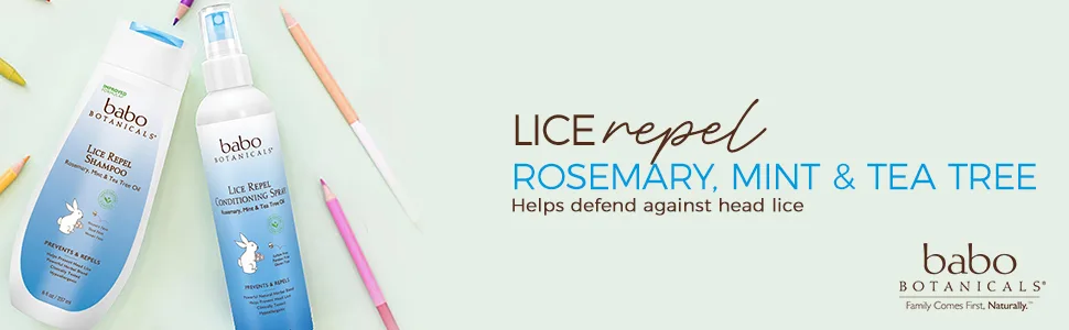 Babo Botanicals Lice Repel Conditioning Spray 8 fl oz (237 ml) - lice prevention