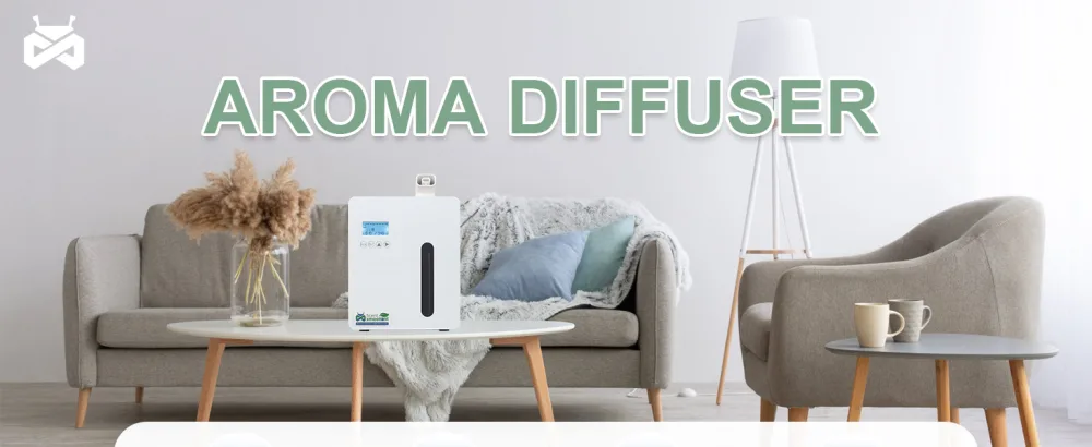 Mxmoonant aroma diffuser for waterless essential oils cover 600-800m 300ml oil bottle wall bracket app control & timer HVAC connected for large rooms hotel - Mxmoonant Aroma diffuser