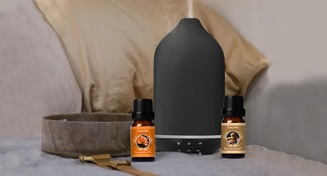 Salcing aroma diffuser black ceramic diffuser for essential oils BPA-free aromatherapy diffuser with adjustable fog mode automatic power-off fragrance for at home office yoga 150ml - product information 8