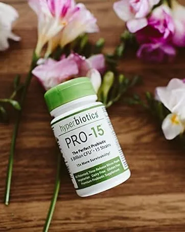 Hyperbiotics Probiotics for Dogs & Cats  3 Billion CFU 60 Patented Time-Release Micro-Pearls - Pro-15