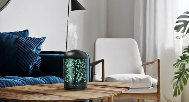 Lalking aroma diffuser ultrasound humidifier Oil scent humidifier aromatherapy diffuser 7 color change handmade forest metal diffuser for essential oils for children house yoga office reus - product information 3