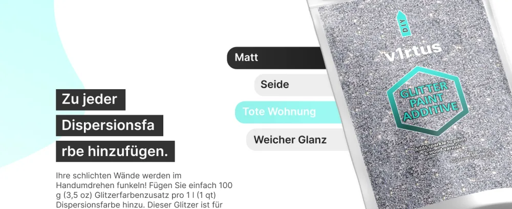 v1rtus | Glitter PAINT ADDITIVE - 100g / Olive Green - v1rtus Glitzerfarbenzusatz
