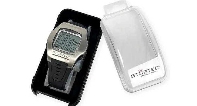Stoptec referee watch RW-100 |Referee Watch |1-99 minutes of play time |Play time interruption |Clock mode & alarm |Stopping function |10 memory - Packaging