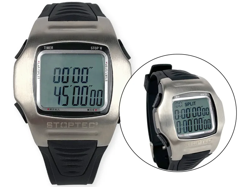 Stoptec referee watch RW-100 |Referee Watch |1-99 minutes of play time |Play time interruption |Clock mode & alarm |Stopping function |10 memory - Stoptec