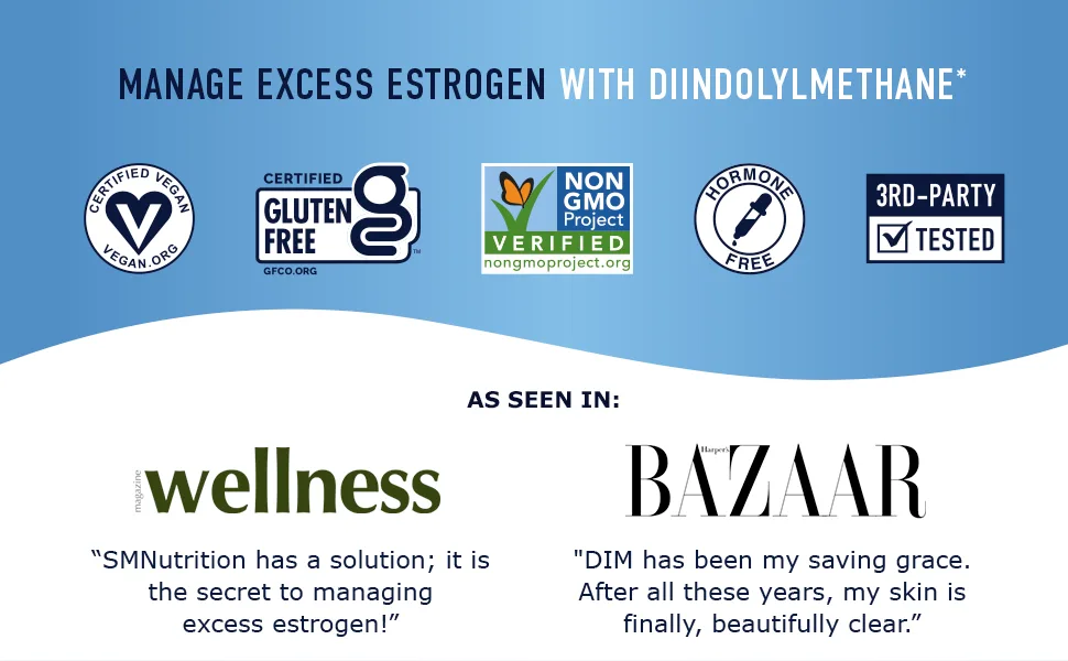 DIM Supplement 200 mg - 60 Capsules - Manage Excess Estrogen with the #1 DIM Supplement*