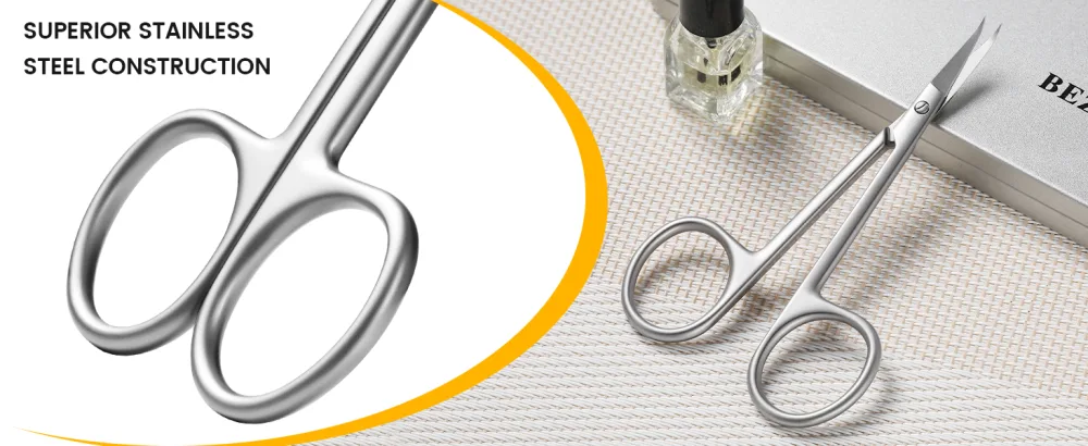 Bezox precision-nail shaver with curved lace-sharp scissors for dead cuticles and slope nails in Russian style professional nail shaver with a sharp thin blade - nagelschere spitz nagelschere spitz dünn cuticle scissors extra feine nagelhautschere