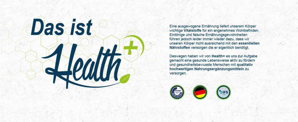 Health+ enzyme complex 90 capsules - Das ist Health+