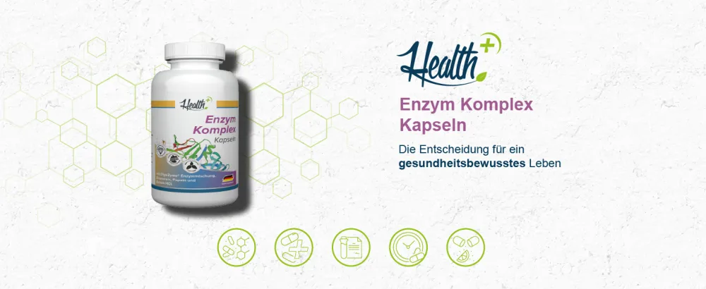Health+ enzyme complex 90 capsules - Enzym Komplex Kapseln von Health+