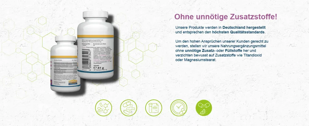 Health+ enzyme complex 90 capsules - Ohne unnötige Zusatzstoffe