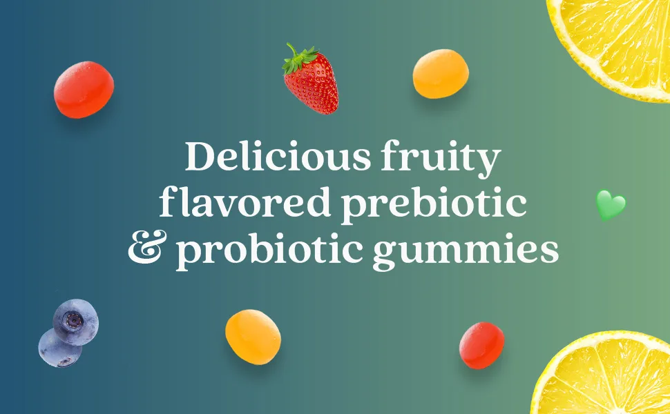 BeLive Prebiotic Fiber & Probiotic Gummies  High Strength Inulin (3g), Dietary Fiber Supplement, Digestive Support for Kids - Strawberry, Lemon, Blueberry Flavor (60Ct) 1 - delicious fruity flavored prebiotic and probiotic gummies