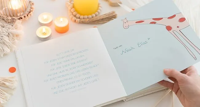 Guest book for baptism - Noah's Ark - baptism book - baptism album - for girls and boys - baptism gift - gästebuch Taufe