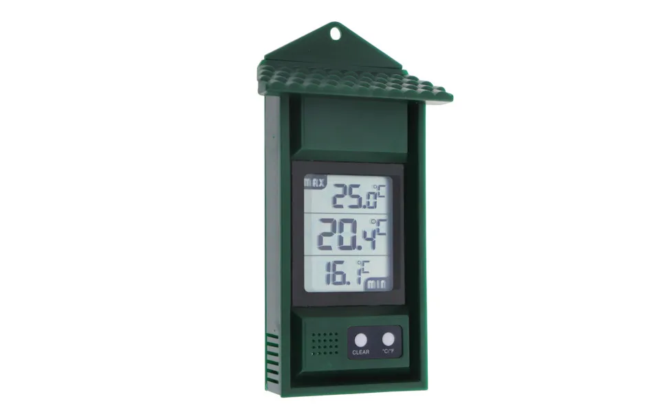 Digital min Max thermometer with recording - measure the maximum and minimal temperature greenhouse thermometer garden accessories wall to assemble minimum maximum thermometer - Gewächshausthermometer - IN-128