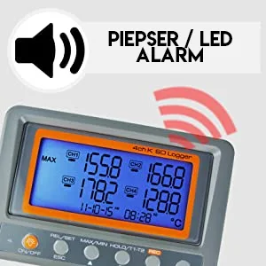 4-channel K type thermometer SD card data logger thermocouple temperature + 2 bead type K thermocouple probe (Main Unit A0188598) - Thermoelement