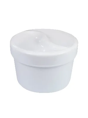 Medi-Inn denture cup tooth container braces box with sieve and screw lid white (1 piece) - Medi-Inn Zahnprothesenbecher