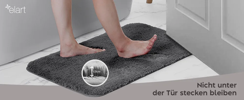 Elart bathing mat set 2 partial |Suction -able bathroom carpet washable waterproof bathroom carpet bathroom rack set floor mat 60x100 cm and 60x50 cm |(Light Blue) - badteppich set bad teppiche set badezimmerteppich set 2 teilig badezimmerteppich set badematten set