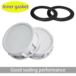 Qrity 2 pieces of kitchen sink drain pipe locking cap inner thread 54mm pipe cap for sealing compounds and piping gray leak rap 54mm - Blindkappen
