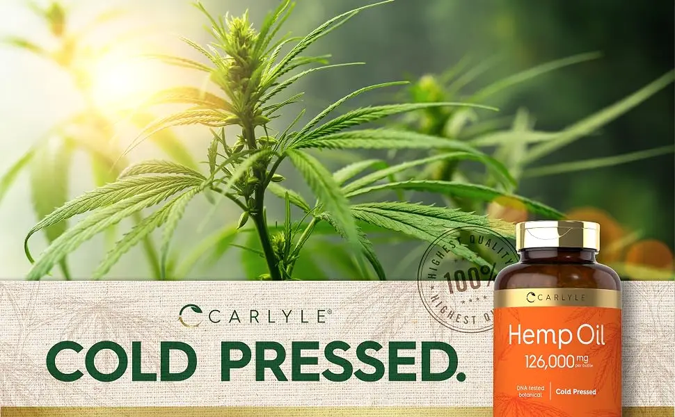 Carlyle Hemp Oil Capsules - 126,000 mg - 180 Softgels - cold pressed