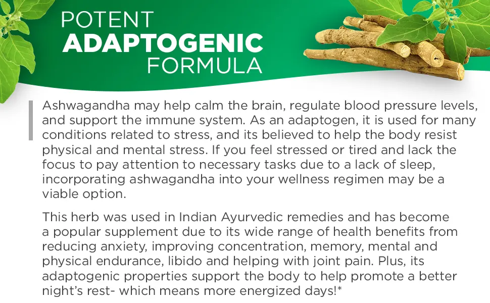 Nutrivein Premium Organic Ashwagandha 1600mg with Black Pepper Extract - 120 Vegan Pills - Potent Adaptogenic Formula, Brain, Regulate Blood Pressure, Immune System.