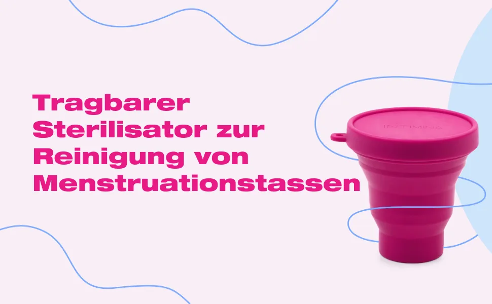 Intimina Sterilizer for Menstrual Cup Folding container for sterile menstrual cups on the go Menstrual Cup - menstruationstasse sterilisator sterilisationsbecher menstruationstasse
