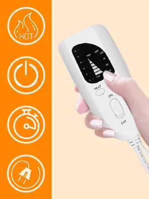 Electrical heating pillow 30 x 60cm dry and moist heat pillow- electric heating pillows with shutdown Temperature and timer for the neck shoulder back.light gray 30 x 60cm - product information 2