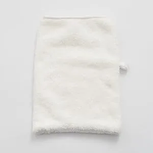 YSN Home Collection - Fluffy Microfiber Wash Mitts Washcloths 16x21cm - 8 Pieces - White - Waschhandschuhe