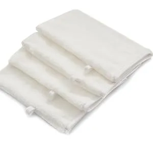 YSN Home Collection - Fluffy Microfiber Wash Mitts Washcloths 16x21cm - 8 Pieces - White - Waschhandschuhe