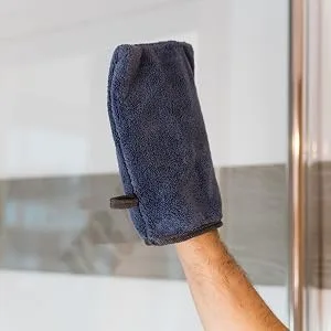 YSN Home Collection - Fluffy microfiber wash gloves washcloths 16x21cm - 8 pieces - grey - bath