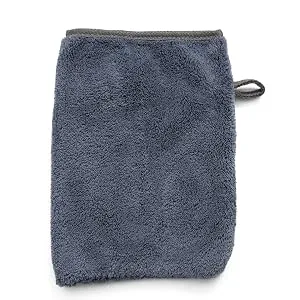 YSN Home Collection - Fluffy microfiber wash gloves washcloths 16x21cm - 8 pieces - grey - Grau