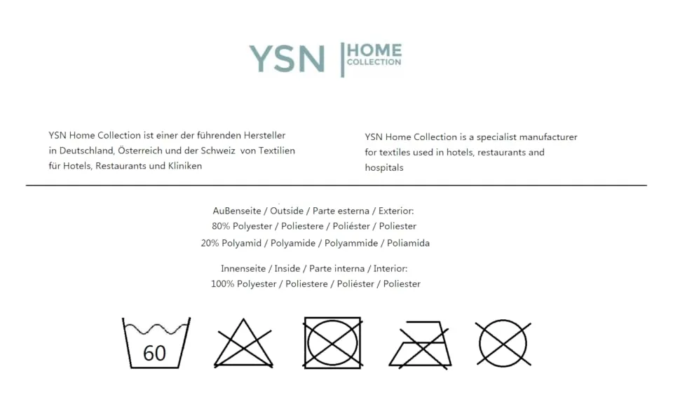 YSN Home Collection - Fluffy microfiber wash gloves washcloths 16x21cm - 8 pieces - grey - product information 8