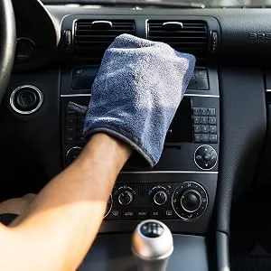YSN Home Collection - Fluffy microfiber wash gloves washcloths 16x21cm - 8 pieces - grey - Wasch