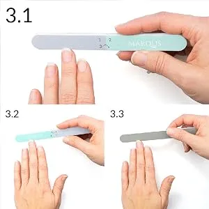 marQus nail file set complete care with Solingen sapphire file glass file and polishing file turquoise - marQus Maniküre Polierfeile