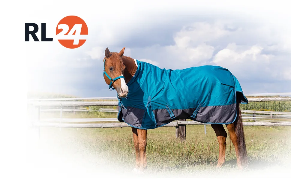 RL24 - Weiddecke Winterdecke High Neck 600D Basicline with nylon feed polara leverage or filling in 100g 200g 300g violet 115cm (nylon feed) - rl24 600d weidedecke highneck