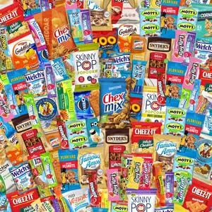 Care Package Variety Snacks Gift Box Chips Cookies & Candy -120 Count - Gift Basket 120 Candy Variety Snacks
