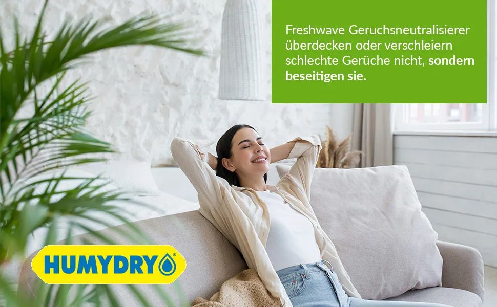 Freshwave odor remover gel 400g - continuous effect against unpleasant smells in the entire living area - with natural ingredients - humydry