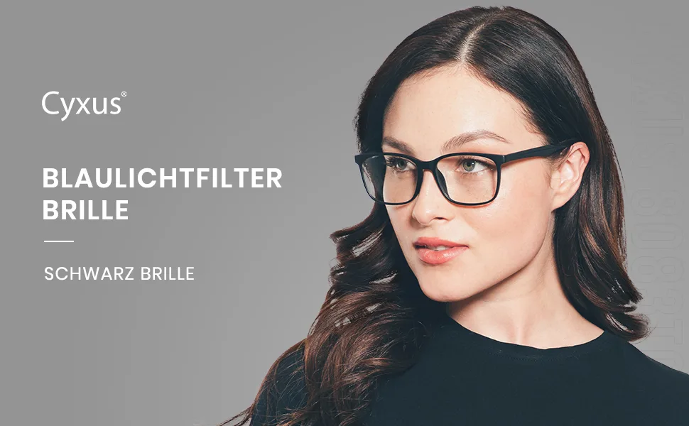 Cyxus glasses blue light filter glasses without strength anti-blue lights from laptops smartphones tablets and other screens 11-matt black - brille damen