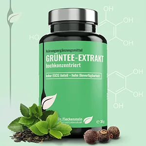 Dr.Fleckenstein green tea extract highly concentrated.Dietary supplements with EGCG & Piperin decaffeinated top bioavailability stomach stomach stable - Krillölkapseln