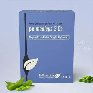 Dr.Fleckenstein PC Medicus 2.0S 83% phosphatidylcholine (soy lecithin) high dose gastrointestinal resistant new as a dietary supplement 90 capsules - pc medicus 2.0S